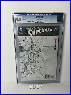 DC Comics Superman #0 Wraparound Sketch Cover 2012 CGC 9.8