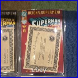 DC Comics Superman Collector's Edition Lot 1993 Signed COA
