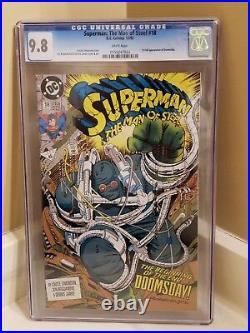 DC Comics Superman Man of Steel #18 CGC 9.8 (White Pages) 1st EDITION