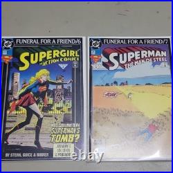 DC Comics Superman Supergirl Justice League Lot Doomsday Funeral + Robin III CE