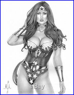 DC Comics WONDER WOMAN Original Art FLASH BATMAN AQUAMAN CYBORG JUSTICE SUPERMAN