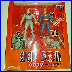 DC Direct Elseworlds Red Son Superman Action Figure Box Set Of 4 Figures