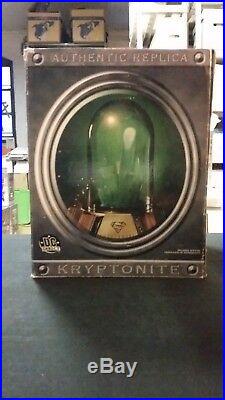 DC Direct Superman Kryptonite Replica Prop Display Case Light Up Statue 980/1100
