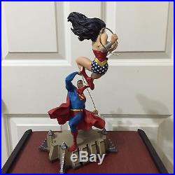 DC Direct Wonder Woman vs Superman Cold Cast Porcelain Full Size 16 Statue