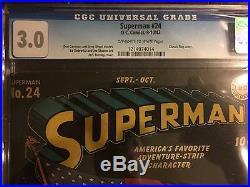 DC Golden Age Superman 24 CGC 3.0 Great Cover Not CBCS