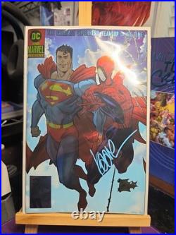 DC Marvel Superman Spider-man 1 Signed & Exclusive Cover Kaare Andrews Coa 2026