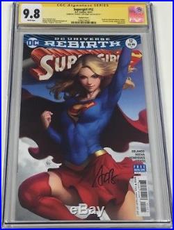 DC Rebirth Supergirl #12 Variant Signed by Artgerm CGC 9.8 SS