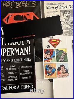 DC Superman 75 Here Lies Earth's Greatest Hero 1993 SUPERMAN MEMORIAL SET Auto