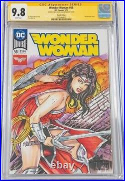 DC Wonder Woman #58 Original Art Autograph Signed & Sketched Kotkin CGC 9.8 SS