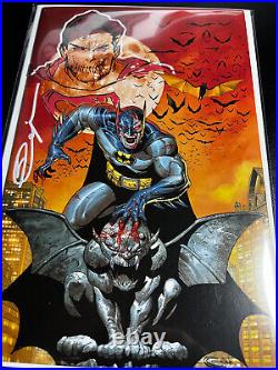 DCeased #1 Planet Awesome Virgin Signed And Superman Remarque Sajad Shah NM++