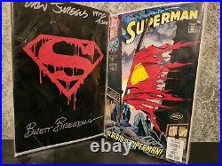 DEATH OF SUPERMAN LIMITED EDITION Double SIGNED SET, FACTORY SEALED4924/7500