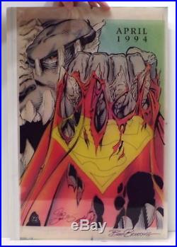 DOOMSDAY PROMO COLOR SEPERATIONS Superman's Death ONLY 4 Produced HAND SIGNED