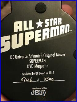 Dc Comics Direct All Star Superman Animated Cartoon Movie DVD Maquette Statue