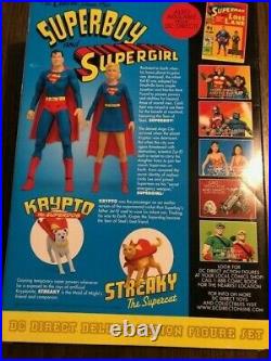 Dc DIRECT Silver Age Superboy and Supergirl Deluxe 6 inch Action Figure Set 2002
