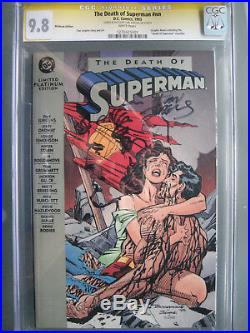 Death of Superman CGC 9.8 SS Signed & Sketch Dan Jurgens Platinum Edition