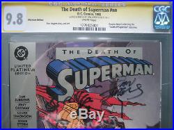 Death of Superman CGC 9.8 SS Signed & Sketch Dan Jurgens Platinum Edition