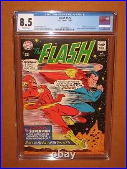 FLASH #175 CGC 8.5! 2nd Superman vs. Flash RACE (+ JLA)! 12 HD pix Ships INSURED