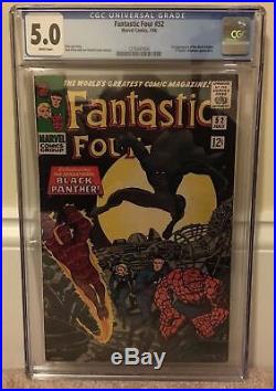 Fantastic Four #52 Cgc 5.0 First Black Panther