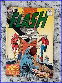 Flash # 123 FN DC Silver Age Comic Book 2 Worlds Key Issue Batman Superman HT1