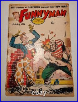 Funnyman #1 / 1st App (1948) Siegel Shuster Comic Book RARE KEY