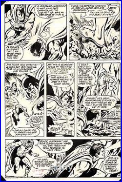 GEORGE TUSKA Batman Superman WORLD's FINEST #283 DC Original Comic Art 1982
