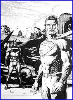 Gary Frank Batman v Superman Original Comic Art cover. Ben Affleck, Henry Cavill