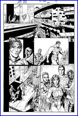 Gary Frank & Jon Sibal Superman Legion of Superheroes Original Comic Art 859 p21