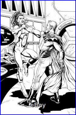 Gary Frank & Jon Sibal Superman Legion of Superheroes Original Comic Art 861 p18