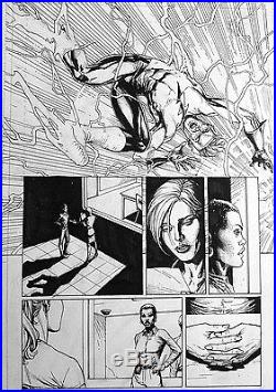 Gary Frank Rebirth Original Comic Art #1 p18. Batman, Flash, Superman, JLA