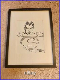 George Perez Sketch Superman Original Art Signed With Proof