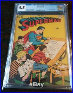 Golden Age Superman #25 1943 Comic Book CGC 4.5 VG+