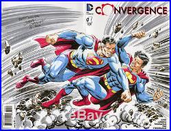 Golden-Age Superman V Superman original art by Jerry Ordway on Convergence#1