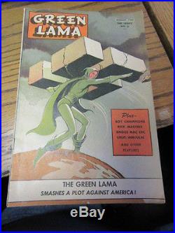 Green Lama 6 Classic Mac Raboy Swastica WWII Cover ESTATE FOUND NOT GRADED