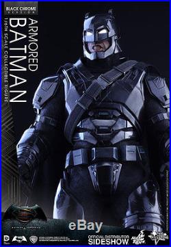 Hot Toys Armored Batman Black Chrome Exclusive Sixth Scale Figure Sideshow New