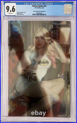 Harley Quinn #24 CGC 9.6 Warren Louw Virgin Foil Variant DC Comics HOT