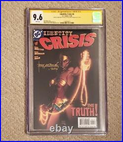 Identity Crisis 4 CGC 9.6 SS Meltzer Morales Signed 2x Wonder Woman Turner Cover
