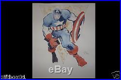 JACK KIRBY, Captain America, Superman, ink and watercolor drawing, painting, comic