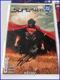 JASON AARON SIGNED ABSOLUTE SUPERMAN #1 LOT X4 DC COMICS 1st Print VF/NM