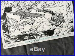 JIM LEE Original Art SIGNED Scott Snyder SUPERMAN UNCHAINED page sketch batman 1
