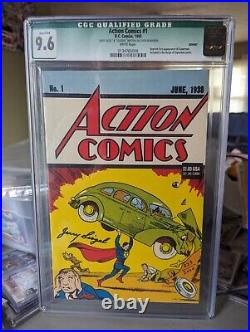 Jerry Siegel Signed Action Comics #1 Reprint Cgc 9.6 Dynamic Forces? Invest