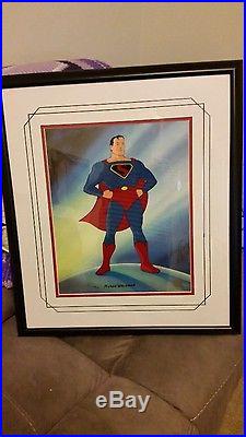 Jerry Siegel signed and numbered Origins of Superman cel