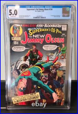 Jimmy Olsen #134 CGC 5.0 VG/FN OW Pages (DC 12/1970) 1st App Darkseid Cameo