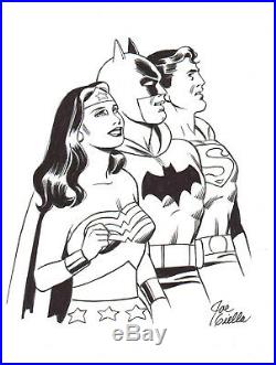 Joe Giella Signed Superman, Batman, Wonder Woman Original Art-free Shipping