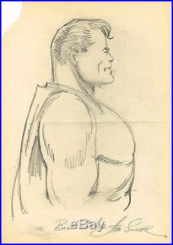 Joe shuster superman sketch