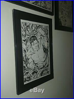 John Byrne ORIGINAL ART COMMISSION SUPERMAN Man of Steel recreation. DC COMICS