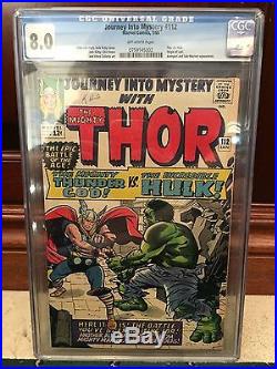 Journey Into Mystery #112 Cgc 8.0 Vf Classic Hulk Vs Thor Origin Of Loki