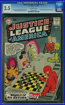 Justice League of America #1 CGC 2.5 DC 1960 Superman! Batman! C12 713 cm clean