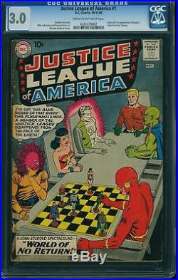 Justice League of America #1 CGC 3.0 DC 1960 JLA! Superman! Batman! D3 222 cm