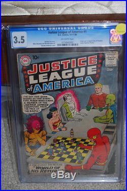 Justice League of America #1 CGC 3.5 DC 1960 JLA Superman! Batman! B7 172 cm