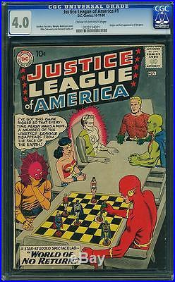 Justice League of America #1 CGC 4.0 DC 1960 Superman! Batman! E6 121 cm clean